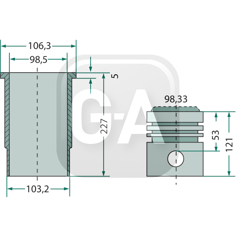 Kit cylindree Massey Ferguson